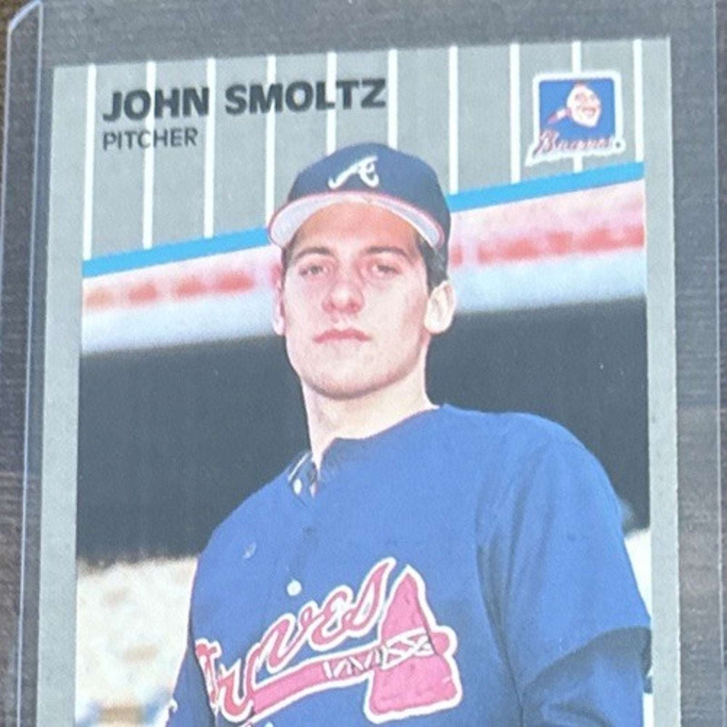 1989 FLEER #602 JOHN SMOLTZ - RC ROOKIE - BRAVES - Pack to Sleeve - MLB Baseball