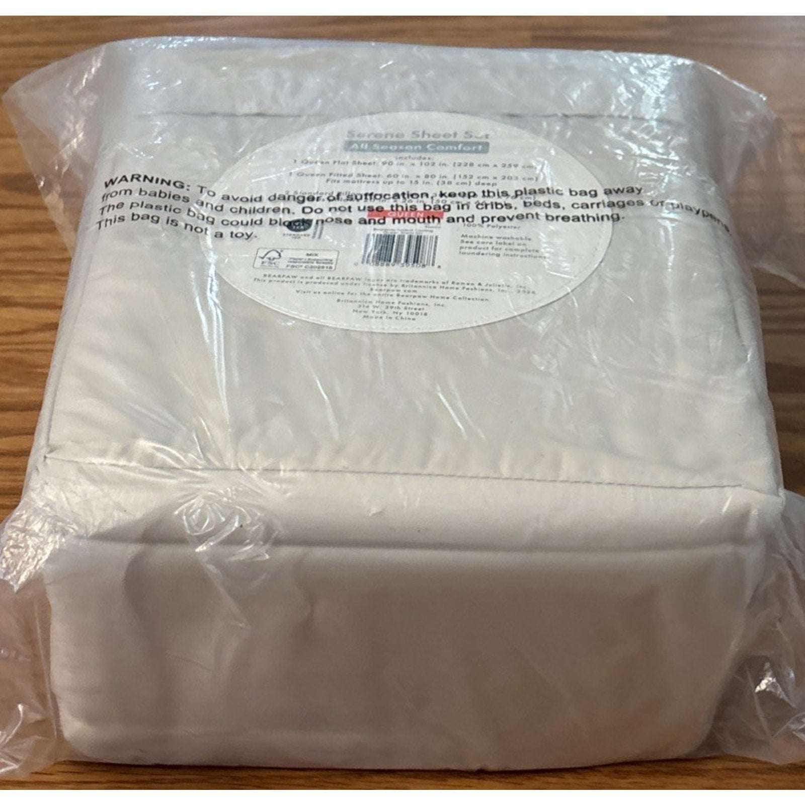 BEARPAW Serene All Season Comfort Queen Size Deep Pocket Sheet Set in Stucco