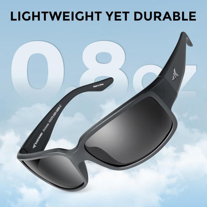 Kastking Skidaway Matte Blackout Polarized Smoke Lens Sunglasses KSGPLNSK-MBS-C