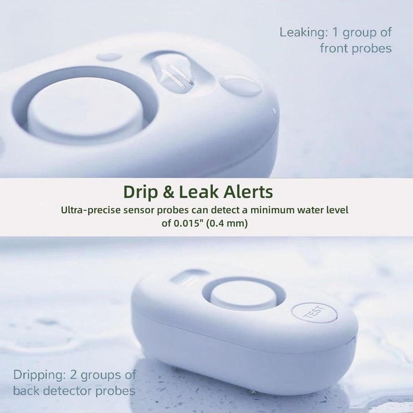 METAK WD60 5-Pack Water Leak Detectors 100dB Loud Alarm Sensor Flooding Leaks