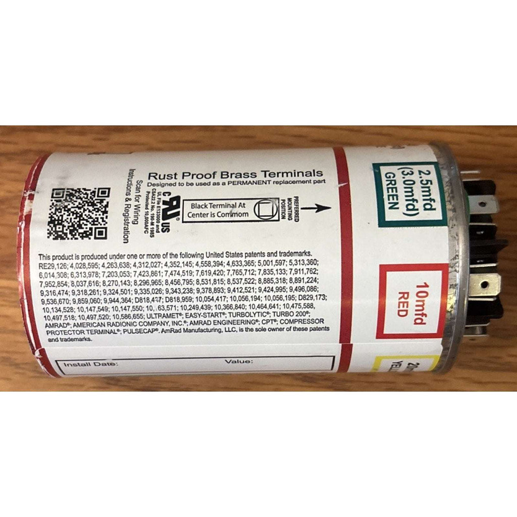 NEW Turbo 200 Motor Run Capacitor Amrad Universal 2.5-67.5 MFD Capacitor