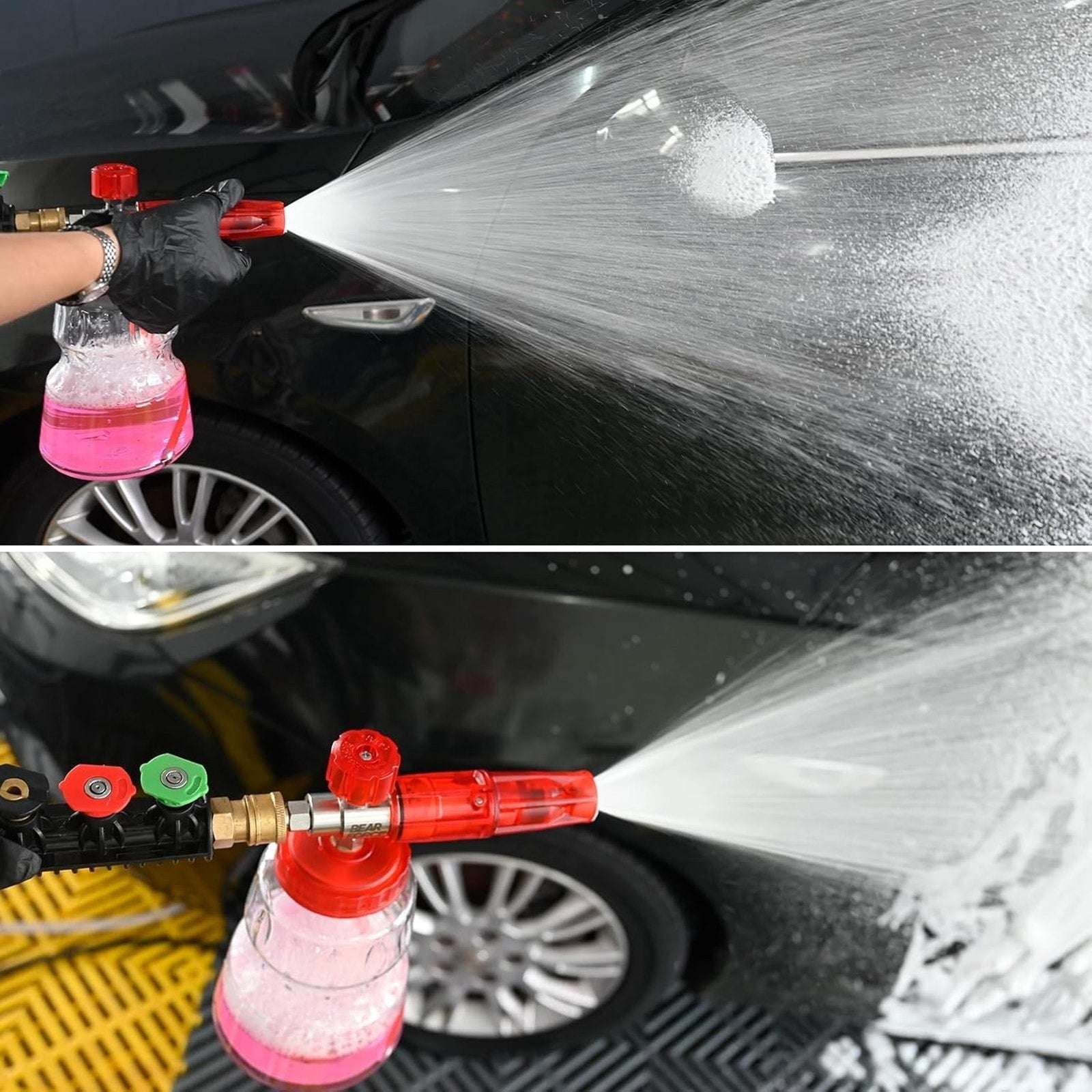 BEAR FORCE 360° Rotating Big Mouth Snow Foam Lance Generator 1/4” Quick Connect