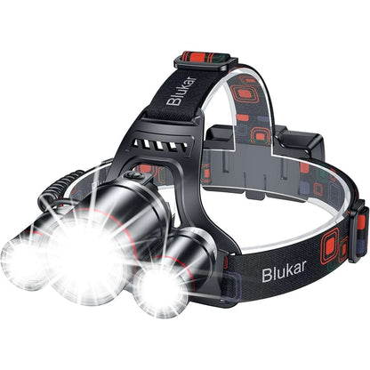 LED Headlamp, Super Bright Rechargeable Headlight Flashlight - 3 Lights 5 Modes