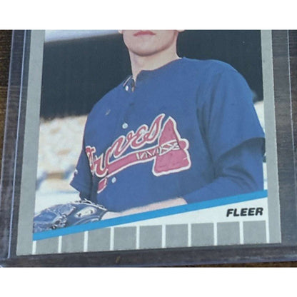 1989 FLEER #602 JOHN SMOLTZ - RC ROOKIE - BRAVES - Pack to Sleeve - MLB Baseball