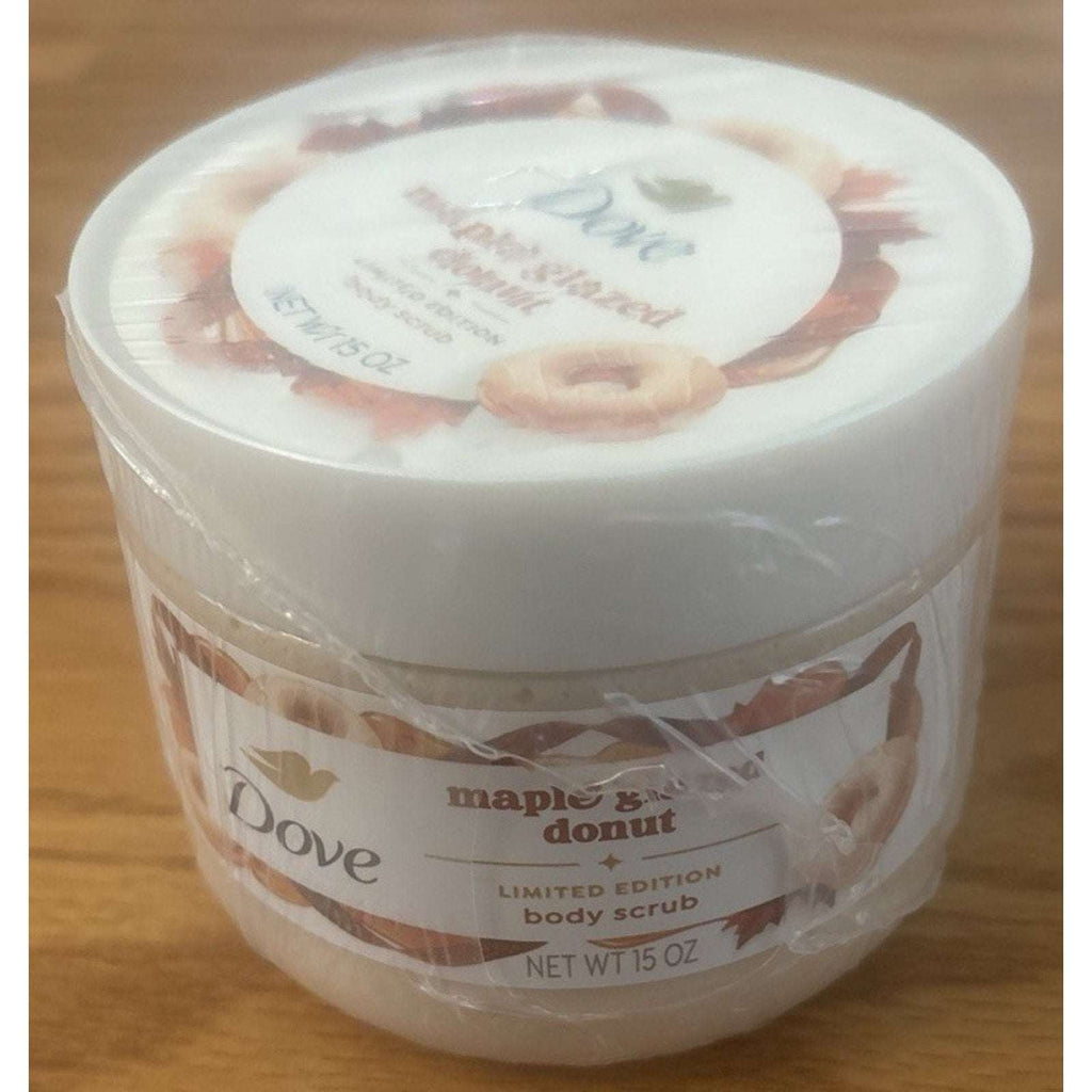 3PC Dove Limited Edition Maple Glazed Donut 1 x Body Wash & 2 x Body Scrub Set