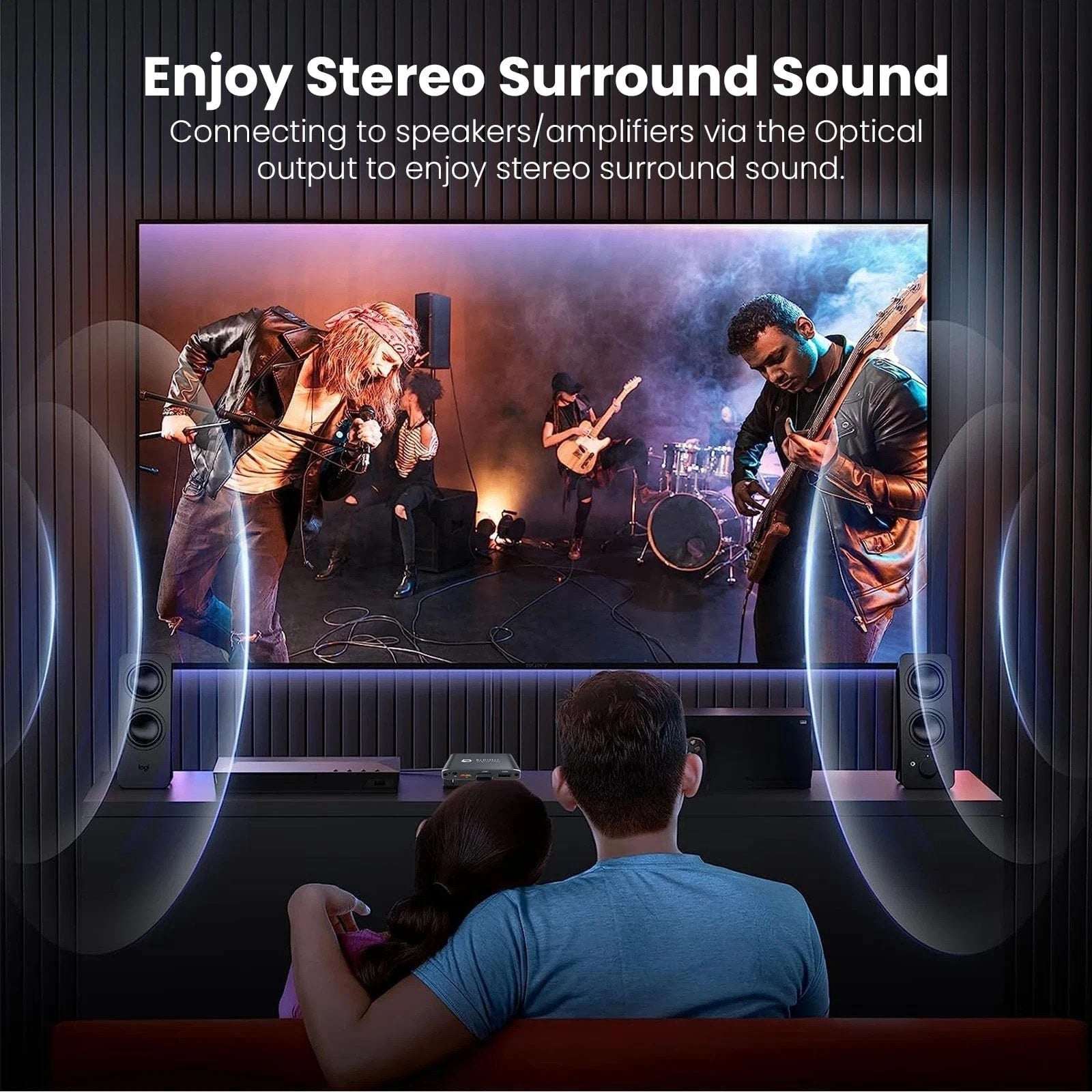 4K HD Digital Media Player TV MP4 Video Player USB Drive/Micro SD Card w/ Remote