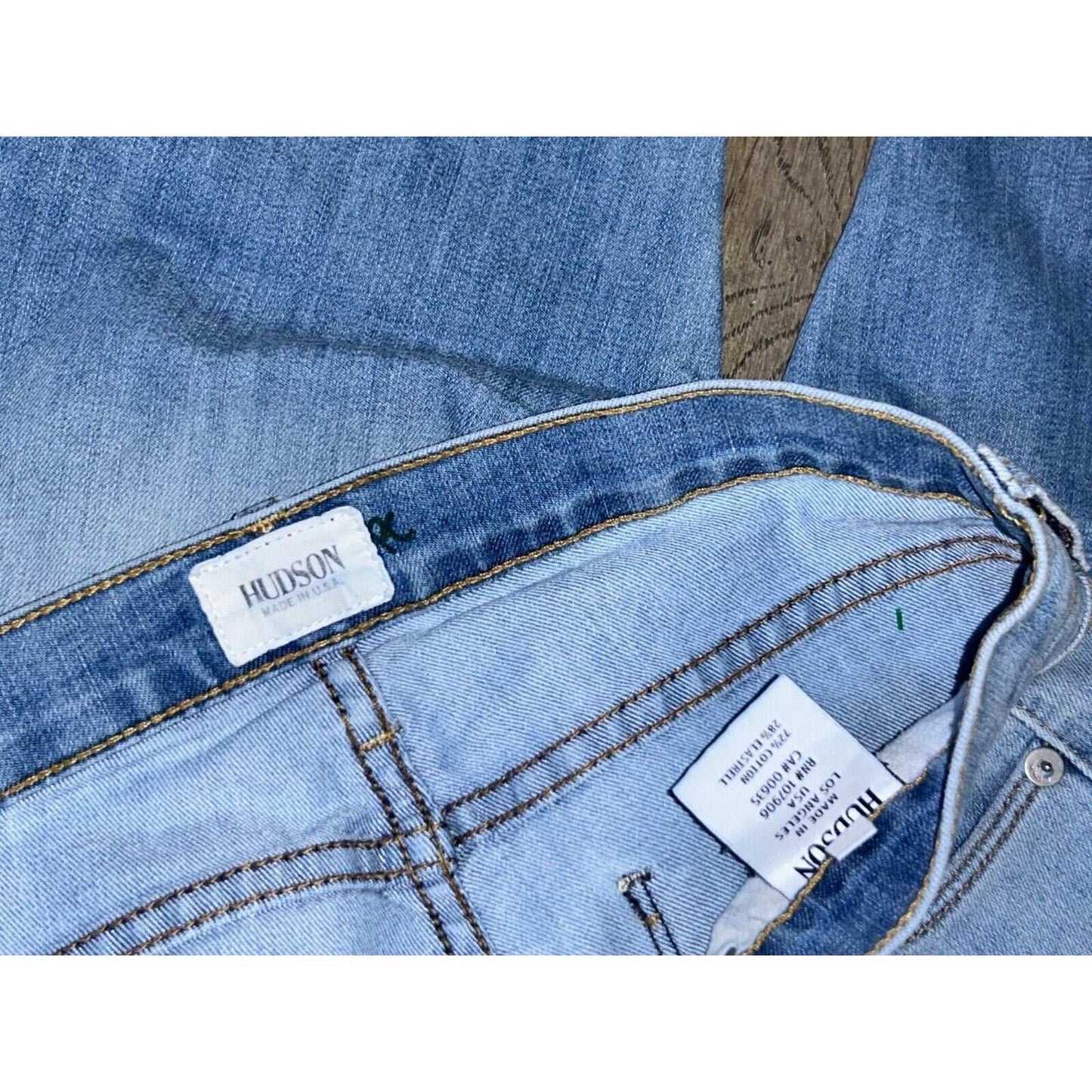 Hudson NICO Mid Crop w/ Zippers Skinny Leg Stretch Jeans Size 24