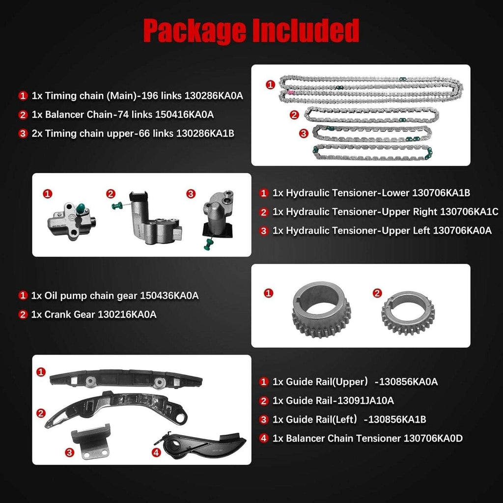 Timing Chain Kit Fits Nissan Pathfinder VQ35DD Infiniti QX60 3.5L V6 2017-2024