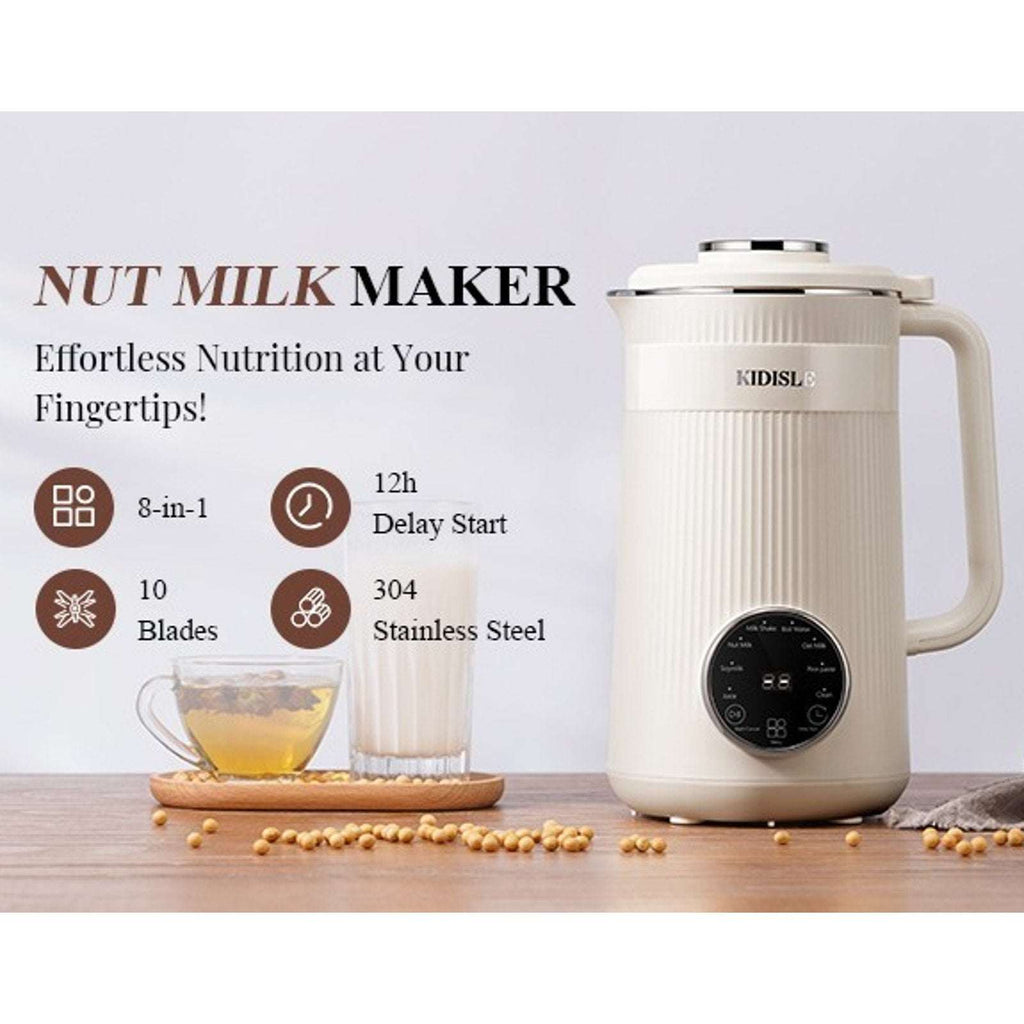 KIDISLE 8 in 1 Nut Milk Maker Blender, 32oz Homemade Soy, Almond, Oat, Coconut,
