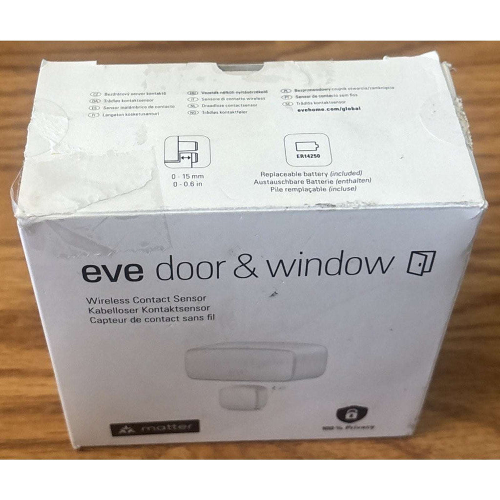 Eve Door & Window (Matter) Smart Contact Sensor 20EBN9901 For Apple Home, Google
