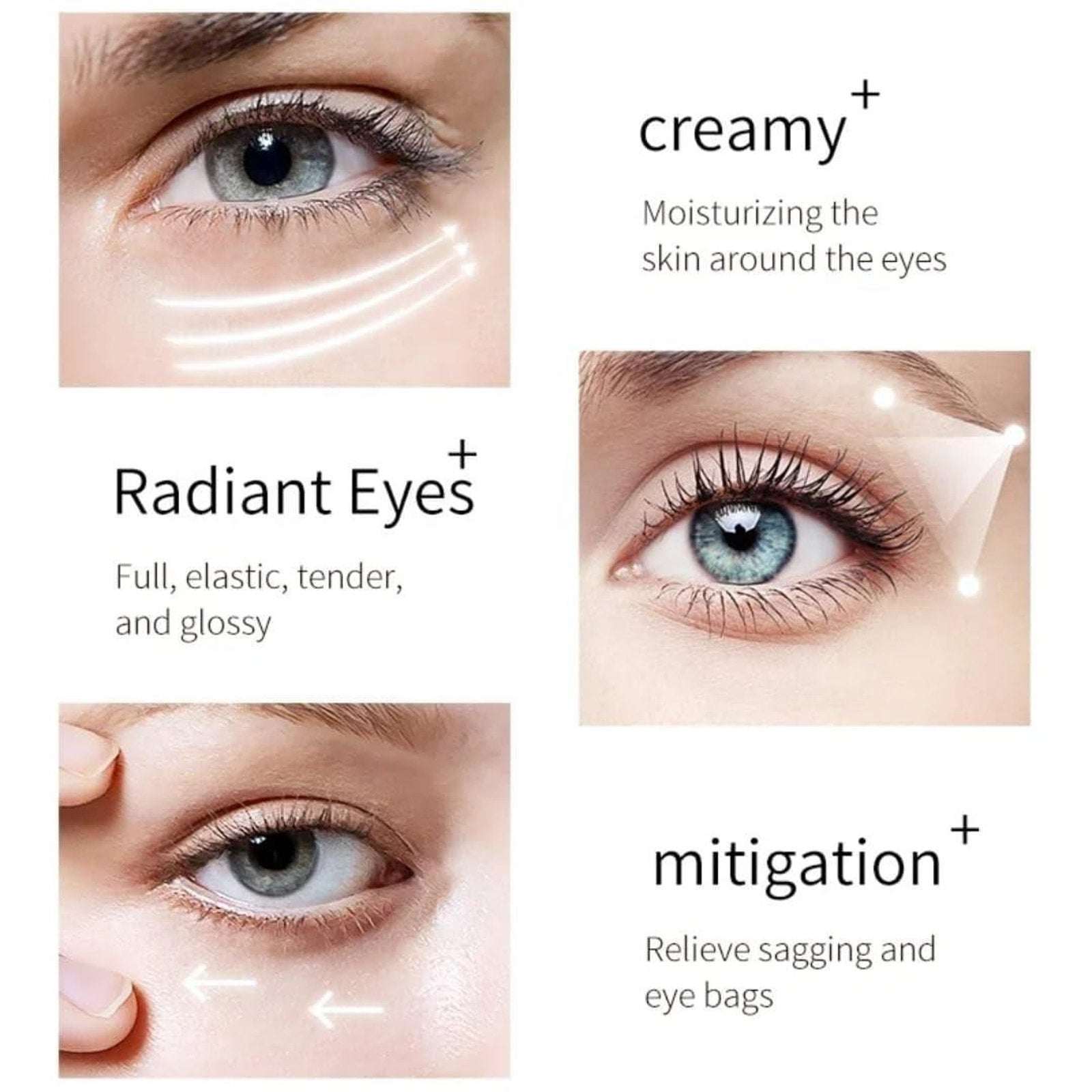 Anti-Aging Gold Collagen Firming Eye Cream For Dark Circles, Wrinkles, Puffiness