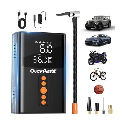 160 PSI Portable Air Inflator Rechargeable Tire Inflator w Digital Gauge & Light