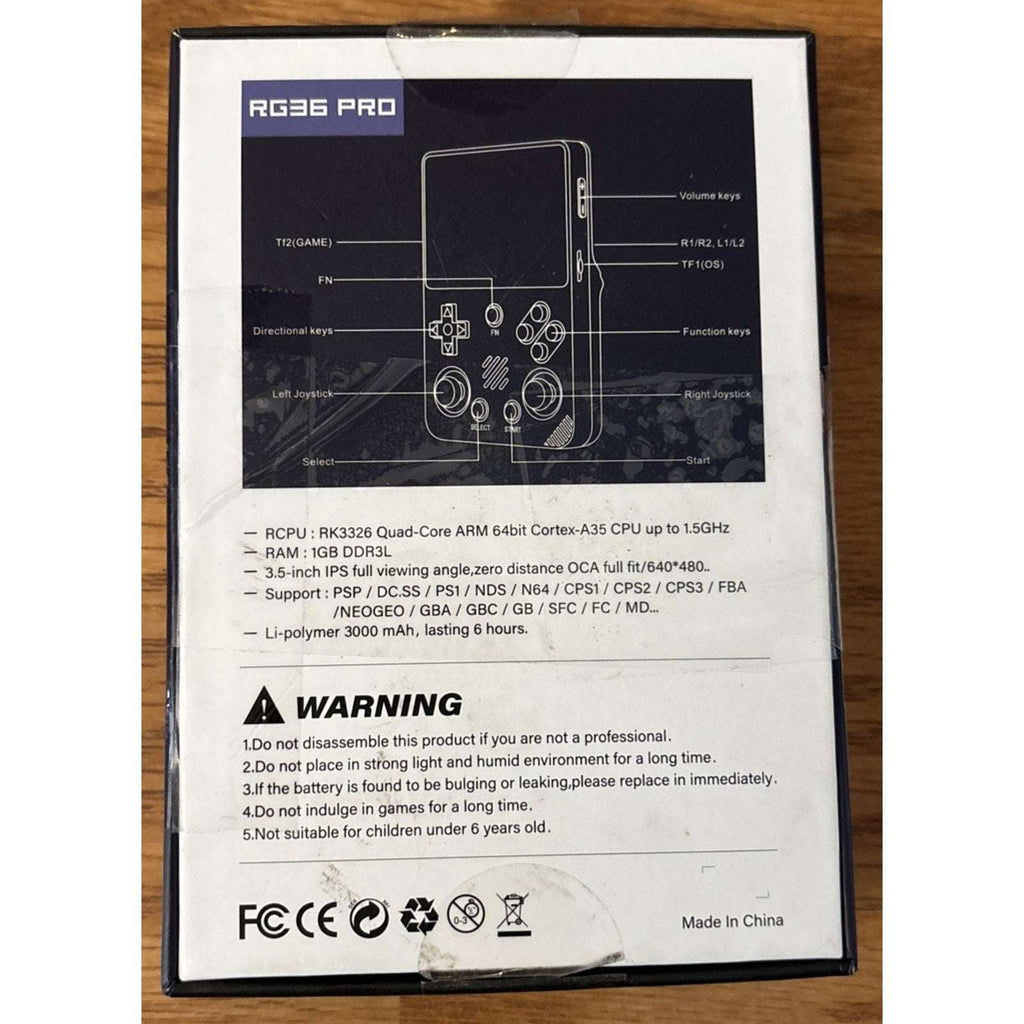 RG36 PRO Retro Handheld Game Console Open Source System, 3.5" IPS Screen 64G TF
