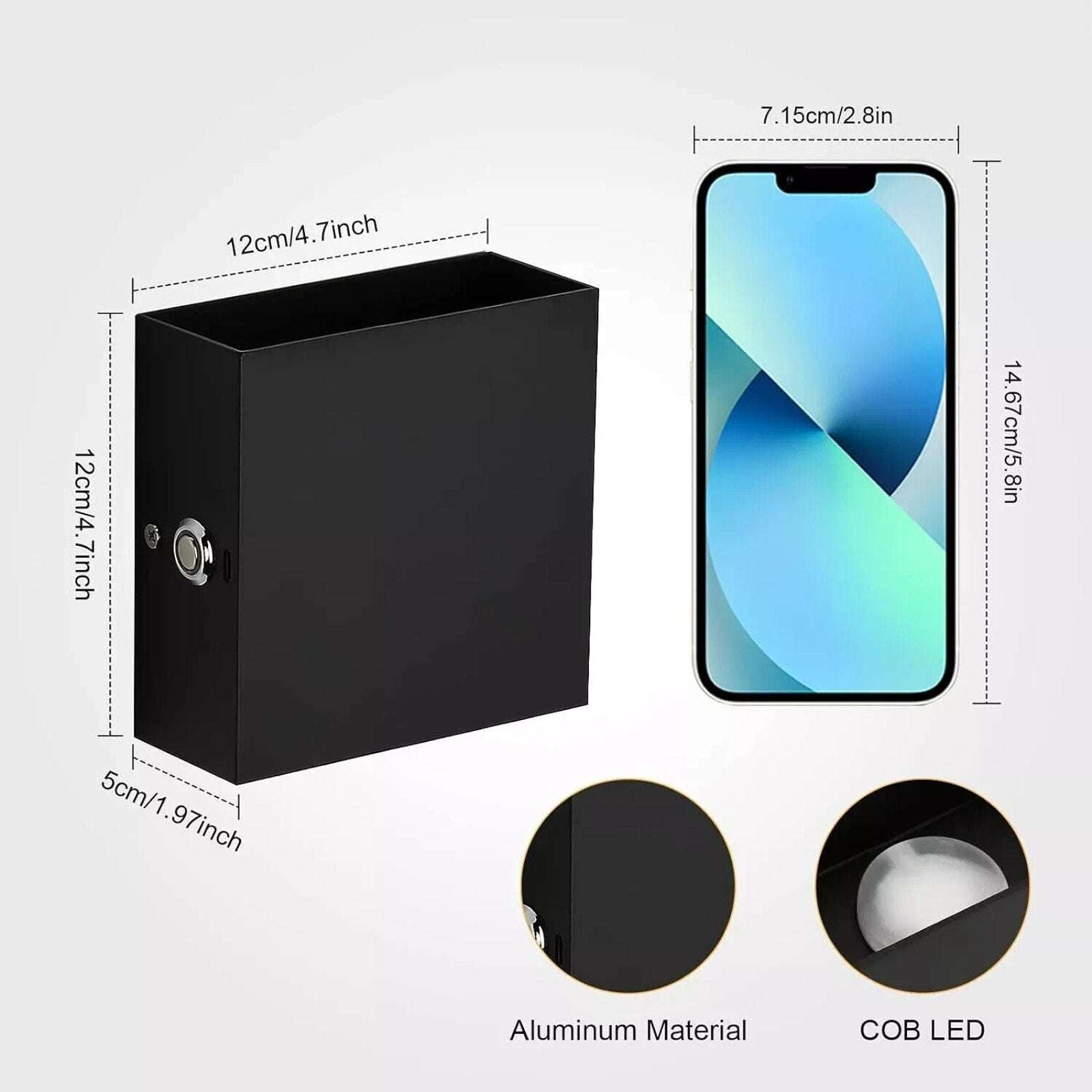 RGB Battery Operated Sconce with Remote Dimmable LED Wall Light Rechargeable