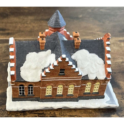 Hawthorne Rockwell's Christmas in Stockbridge "The Town Offices" Lights Up