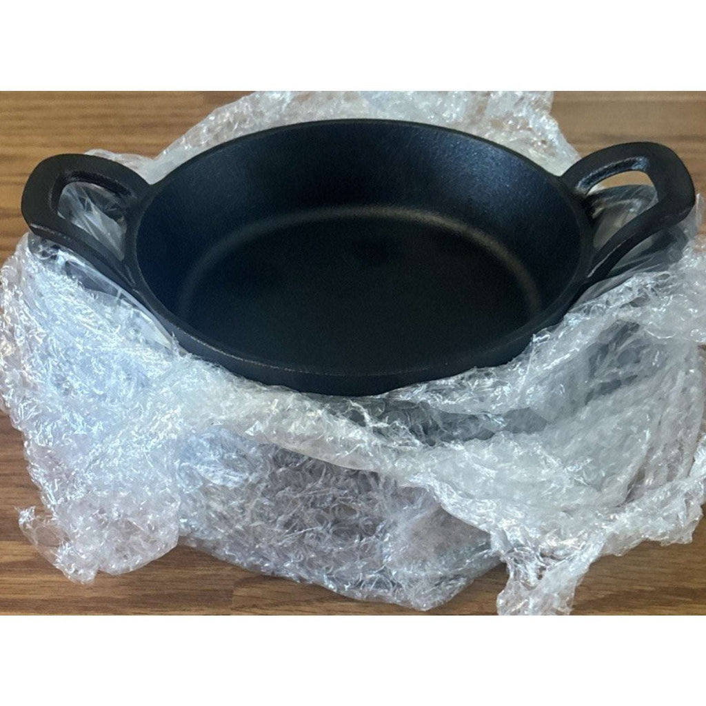 Set of 6 Mini Cast Iron Skillets Pans with Double Handles, 6.3 x 6.3 x 1.5 Inch