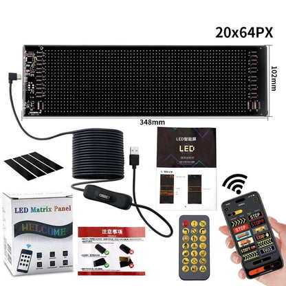 LED Matrix Pixel Panel Scrolling Bright Advertising LED Signs Flexible USB 5V