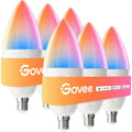 6PK Govee E12 Smart LED RGBWW Candelabra Light Bulbs Matter, Alexa, Google H600B