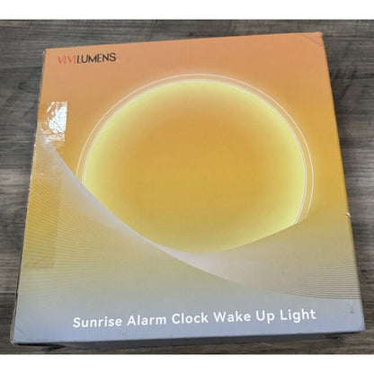 Vivilumens Sunrise Wake-Up Light Alarm White Noise Machine w USB Phone Charging