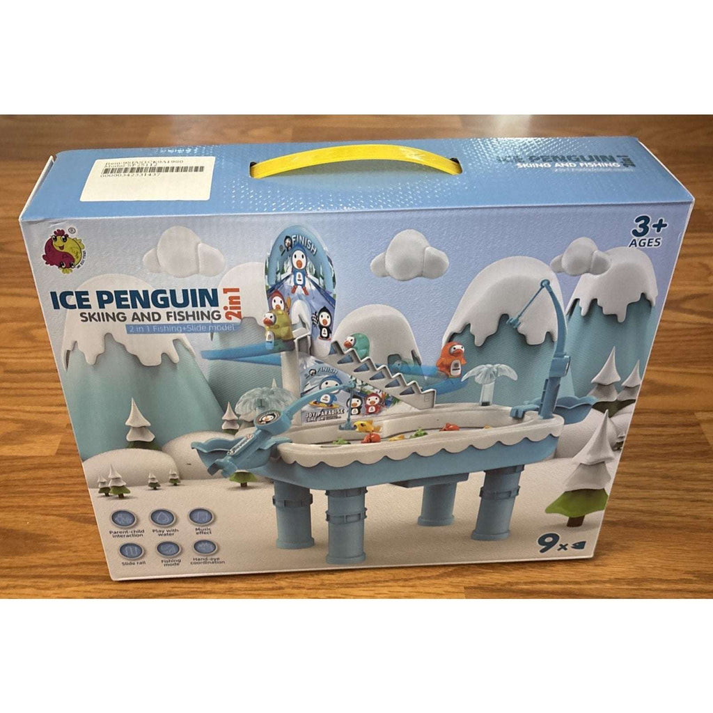 Kids Ice Penguin Splash Pond Toddler Fishing & Skiing Water Mini Activity Table