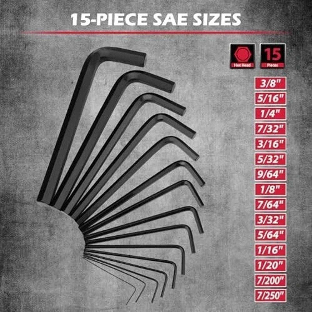 41-Piece Allen Wrench Set SAE Metric Torx Key + Hex Key T-Handle Set T9-T50