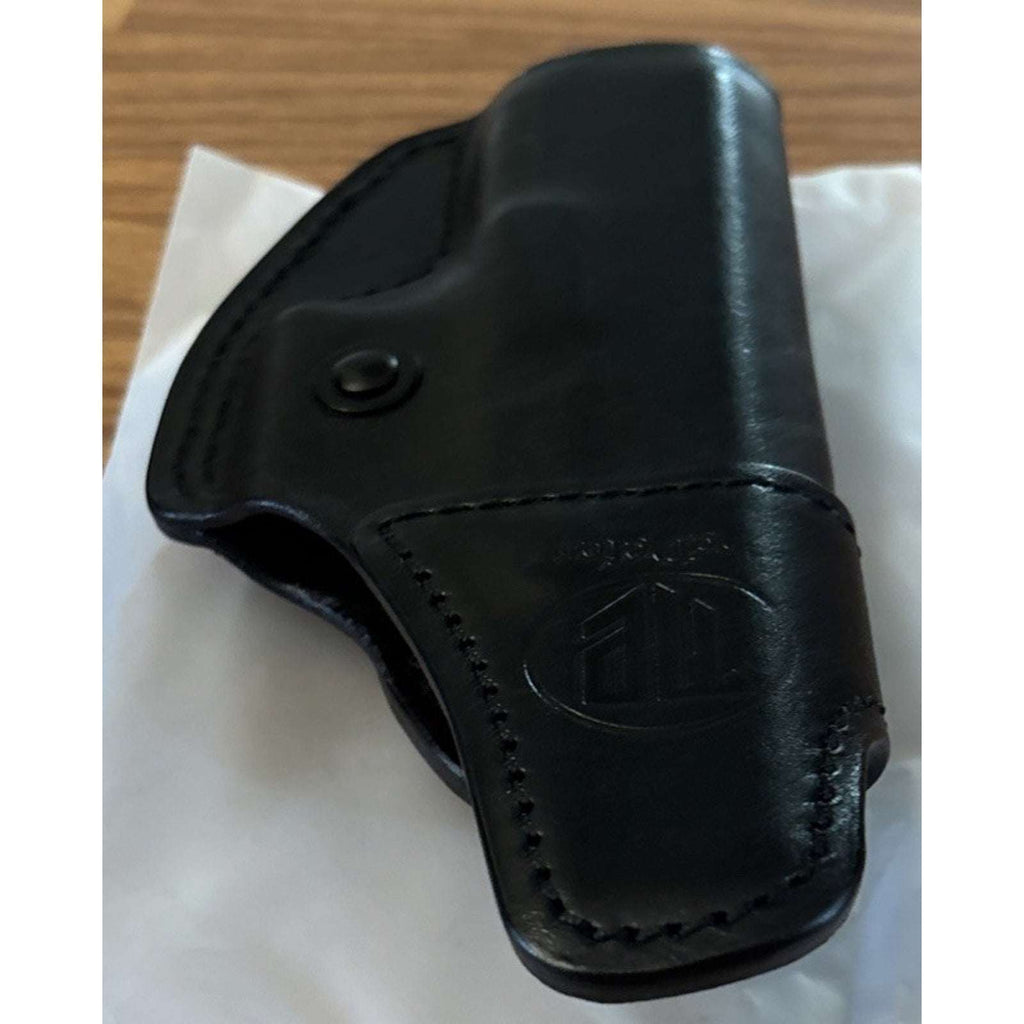 TacDefens IWB Black Leather RH Holster Glock 19 19X 23 45 TriggerBlock Retention