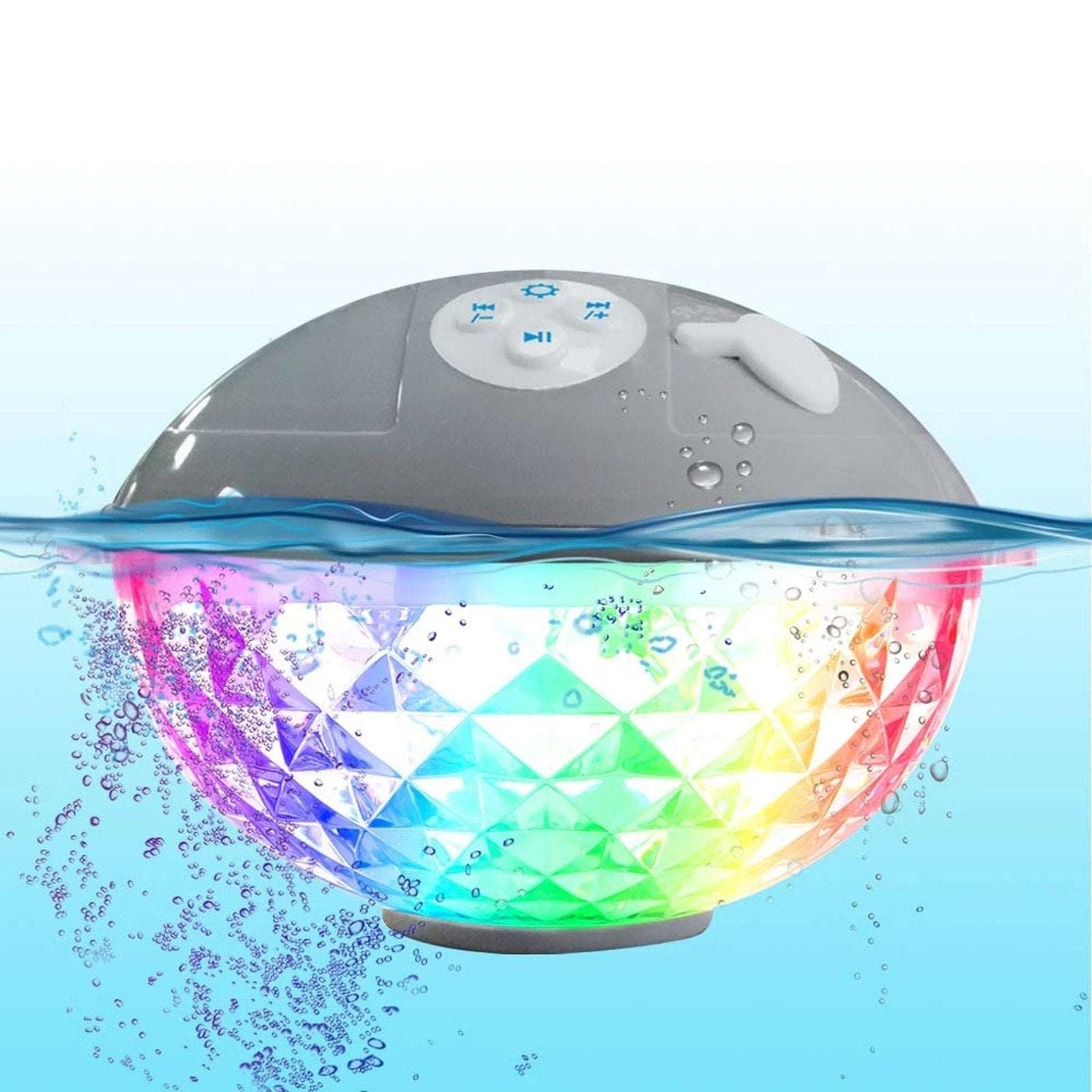Waterproof Floating Bluetooth Pool Speaker with Colorful Underwater LED Lights