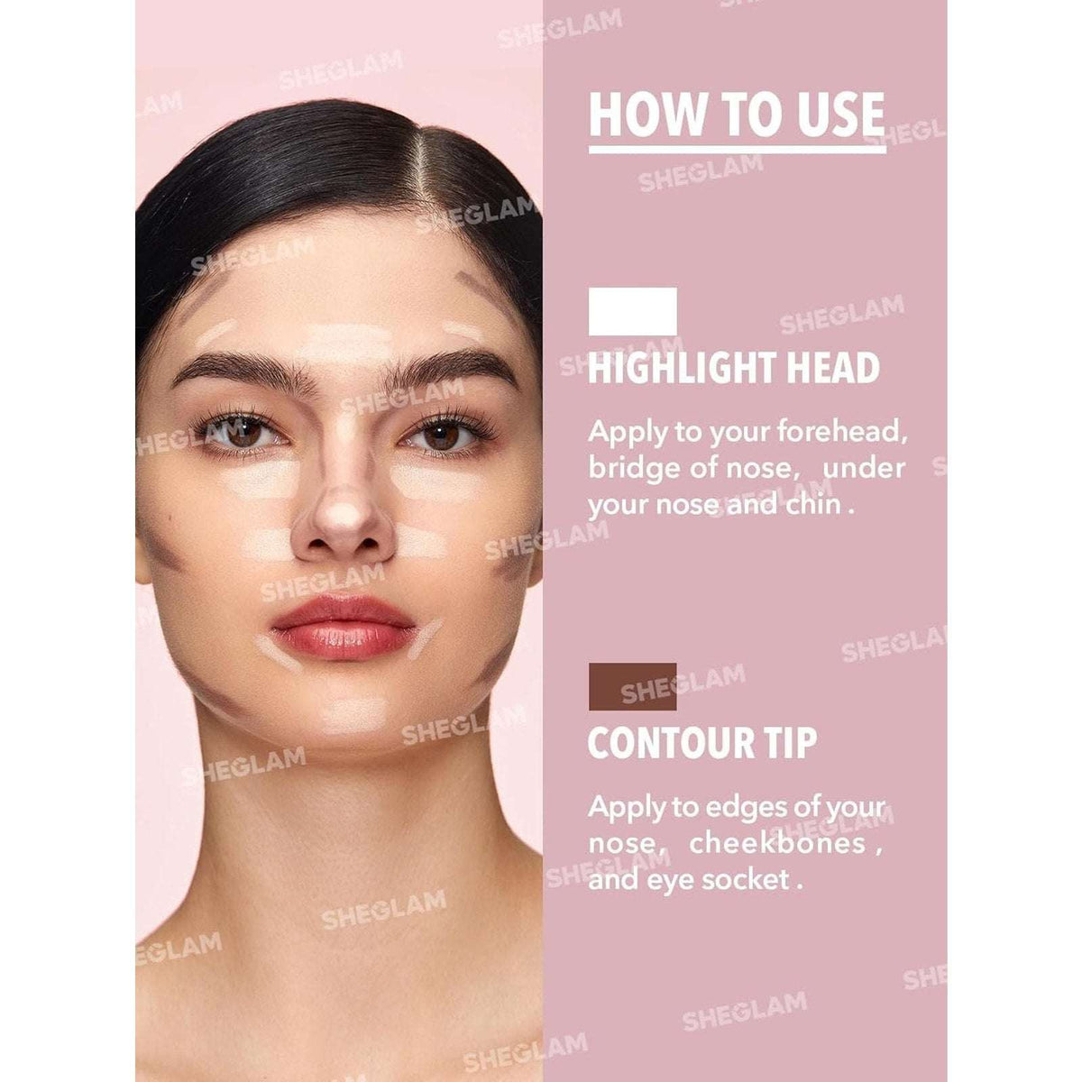 SHEGLAM Fine Line 2In1 Dual Contour & Highlight Pen Long Lasting Waterproof BUFF