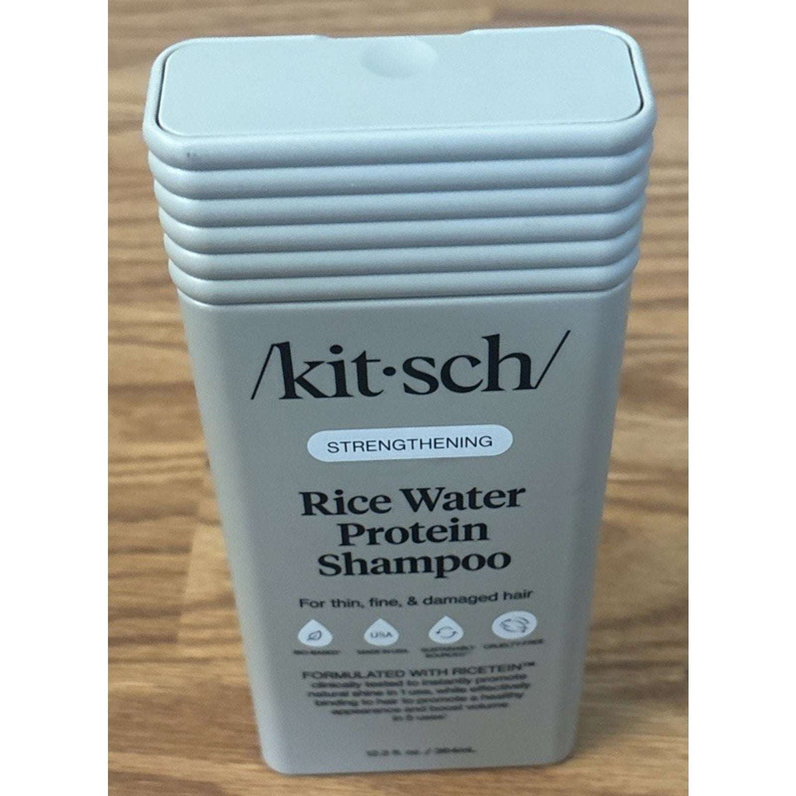 Kitsch Strengthening Rice Water Protein Shampoo Thin, Fine & Damaged Hair 12.3oz