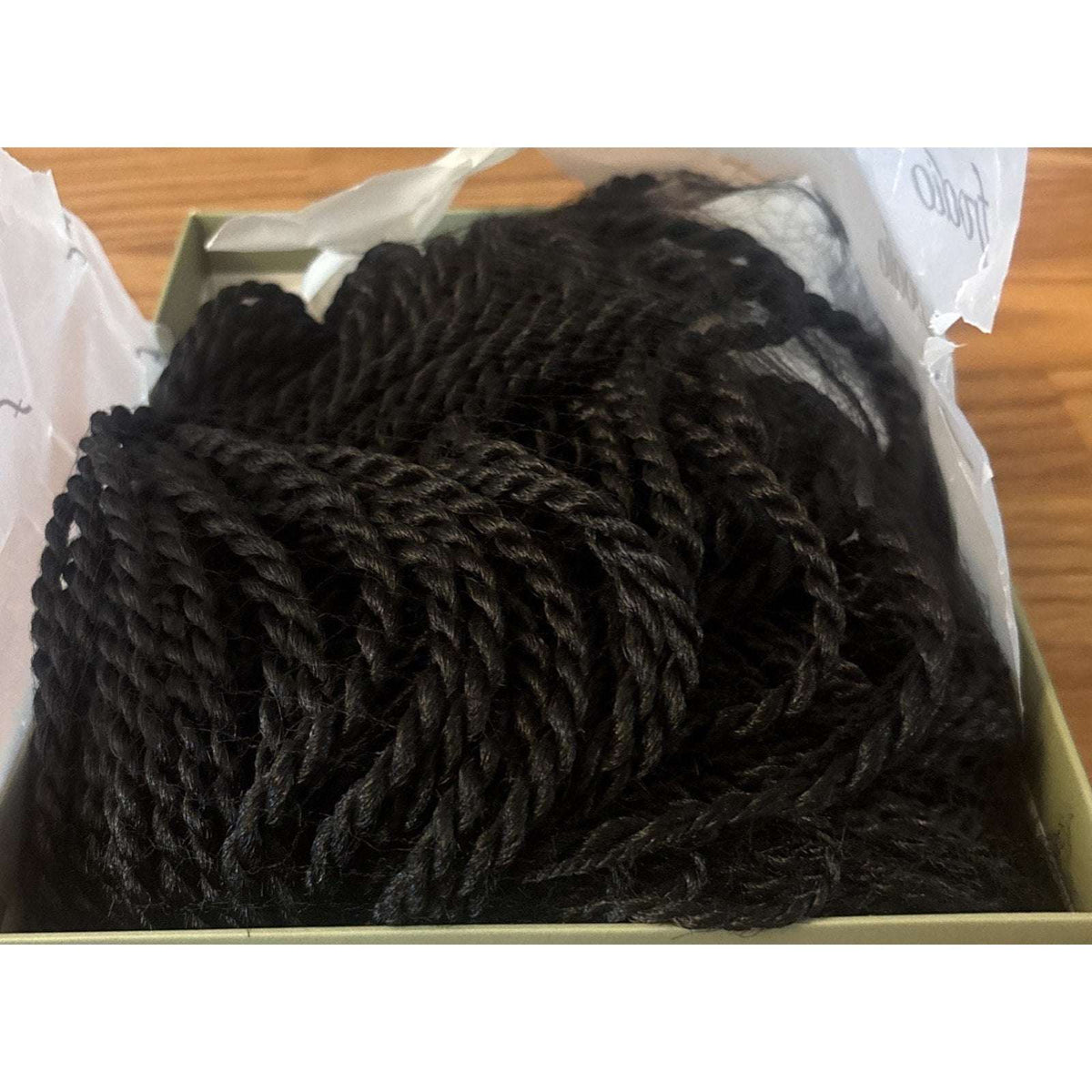 Full Lace Micro Twist Braided Knotless Wig Veralux 200% Density 30 inch Black