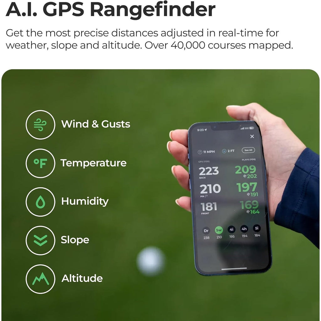 ARCCOS GOLF Gen 4 SMART SENSORS Smoke 80015 AI GPS Rangefinder Game Tracking Set