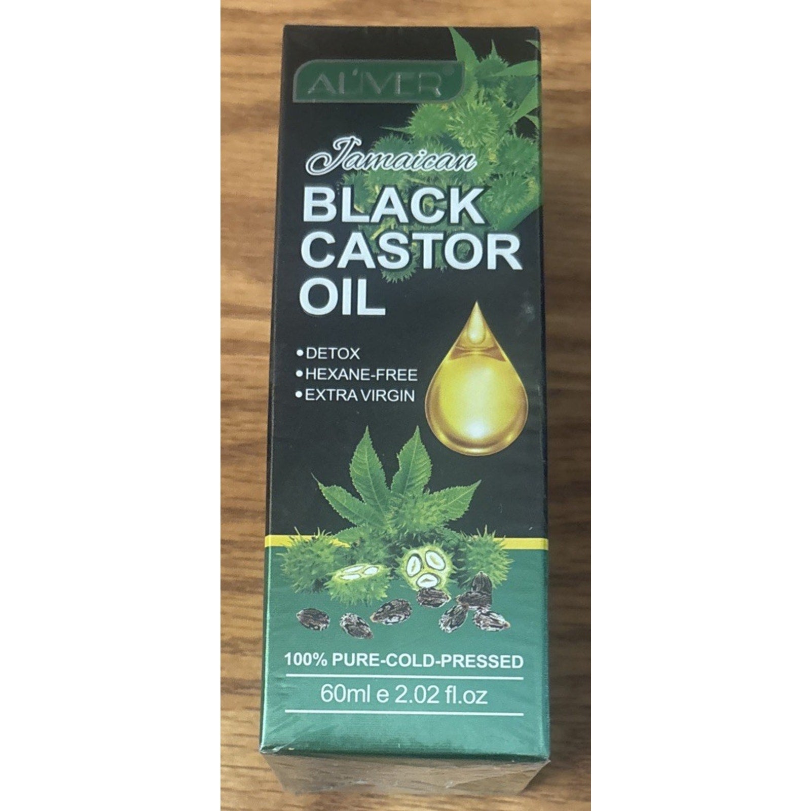 ALIVER Jamaican Black Castor Oil 100% Pure Extra Virgin Cold-Pressed 60ml