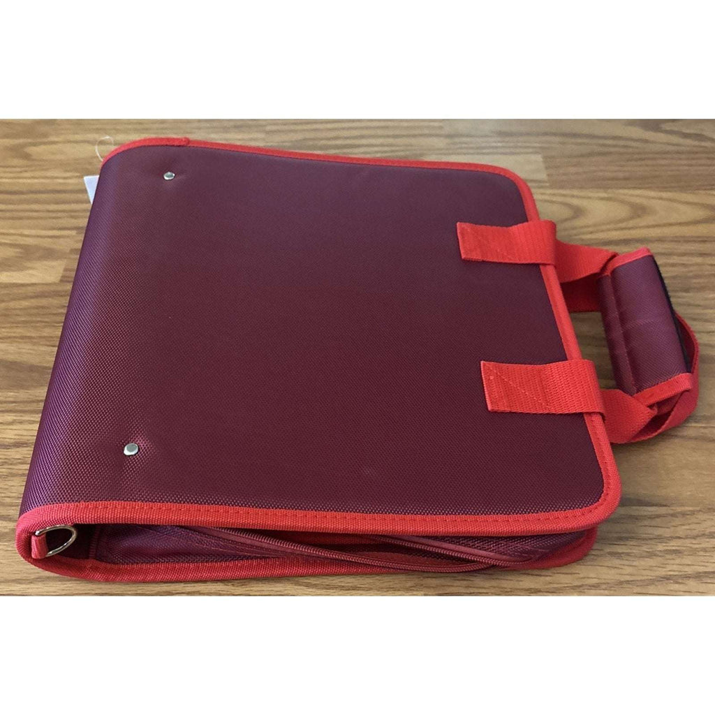 3-Ring 2" Zipper Binder With Shoulder Strap & 5 Tabbed Expanding File Pockets