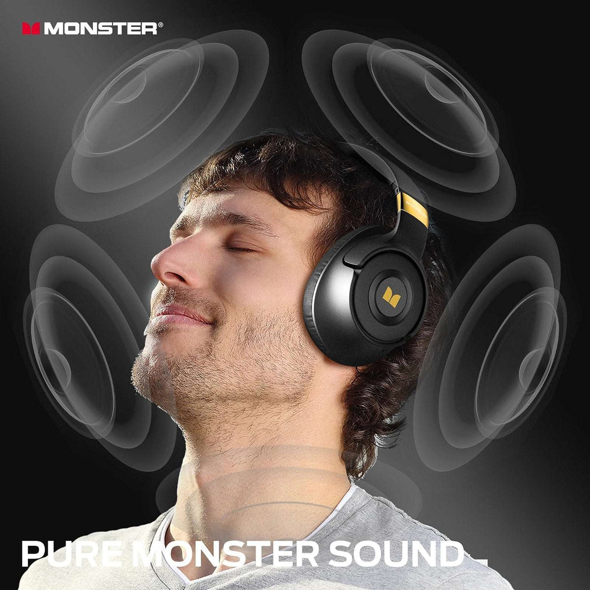 Monster Persona SE ANC Over Ear Bluetooth Headphones Wireless HiFi Bass Mic 60H