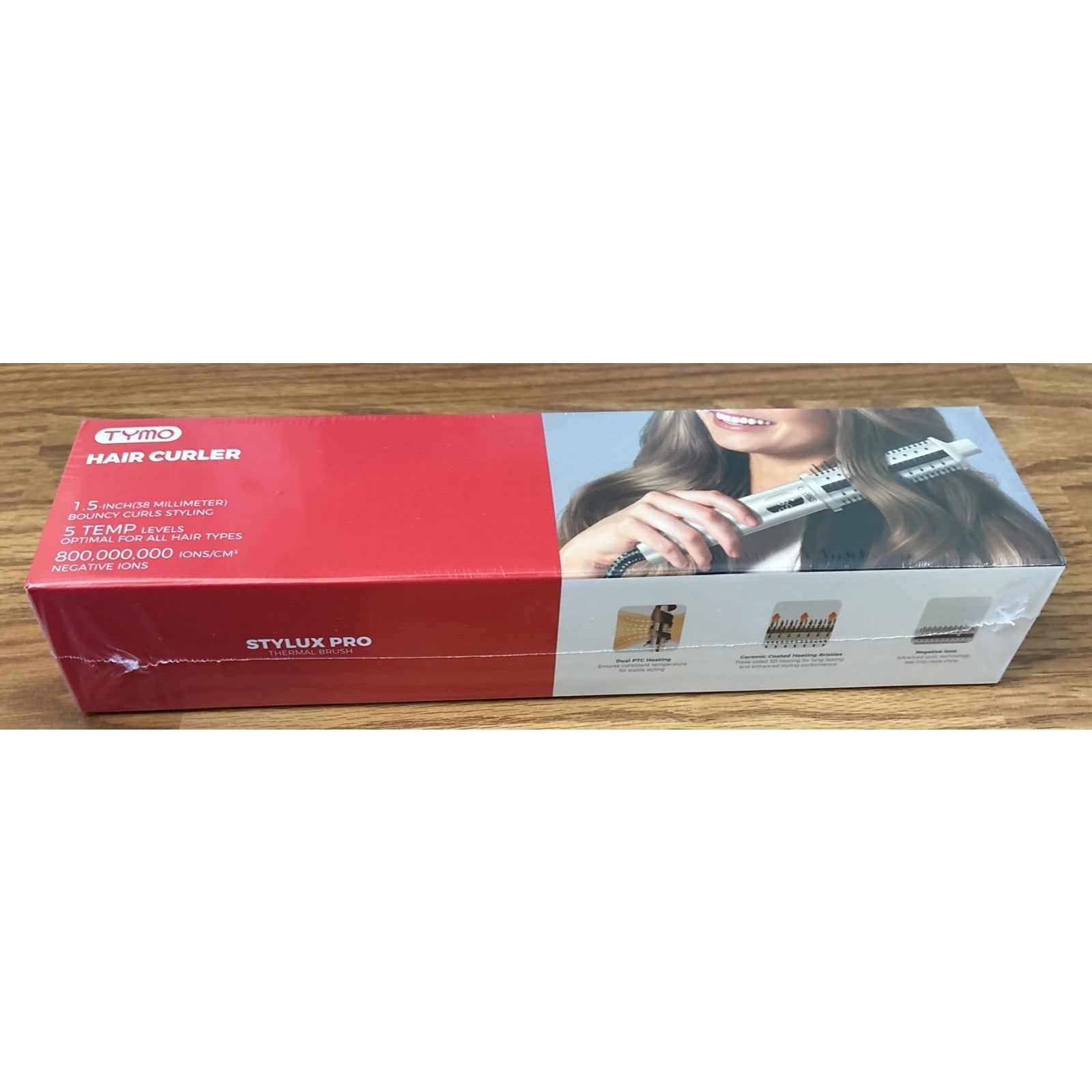 TYMO STYLUX PRO Thermal Curling Brush 1.5 Inch Blowout Heated Round Volumizer
