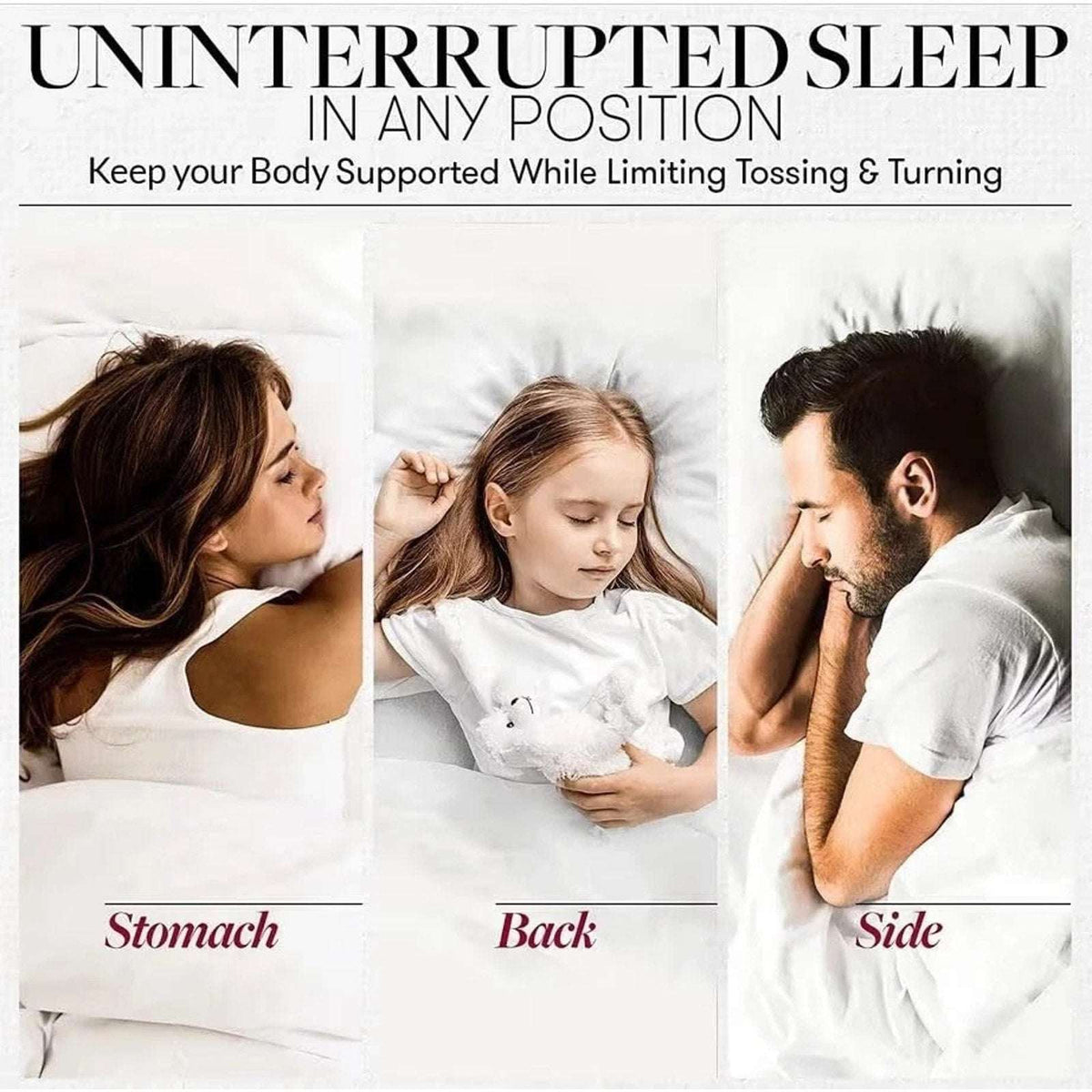 Beckham Hotel Collection Down Alternative Bed Pillows 2 Pack Queen Size White
