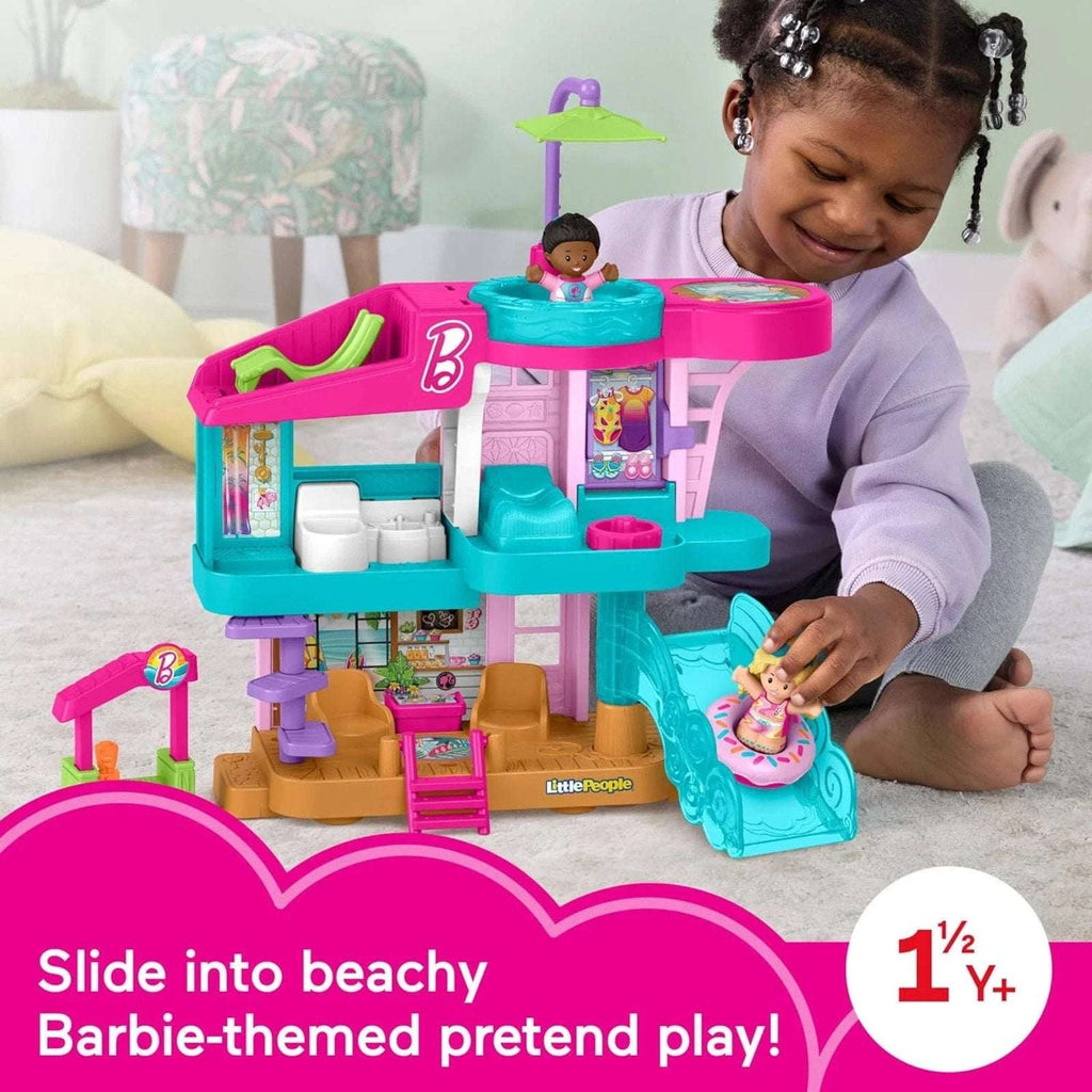 Fisher-Price Little People Barbie Beach House Playset Figures and Accessories
