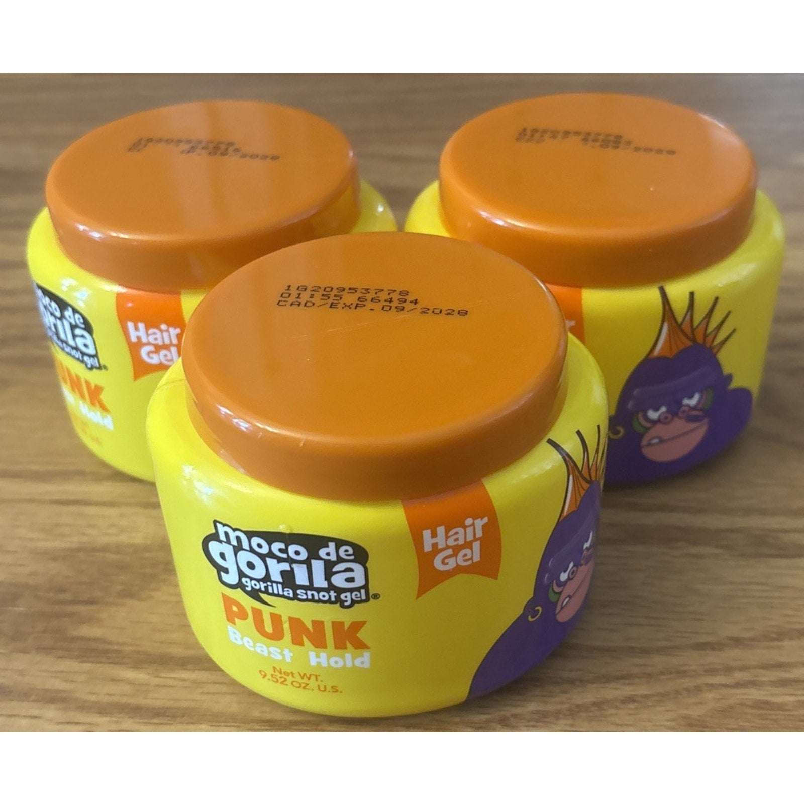 3-Pack Moco de Gorila Punk Beast Hold Hair Styling Gorilla Snot Gel 9.52oz Each