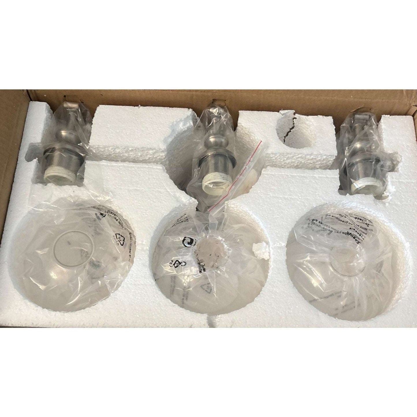 ANDY STAR 3 Light Bathroom Vanity Light Fixture Wall Mount in Brushed Nickel