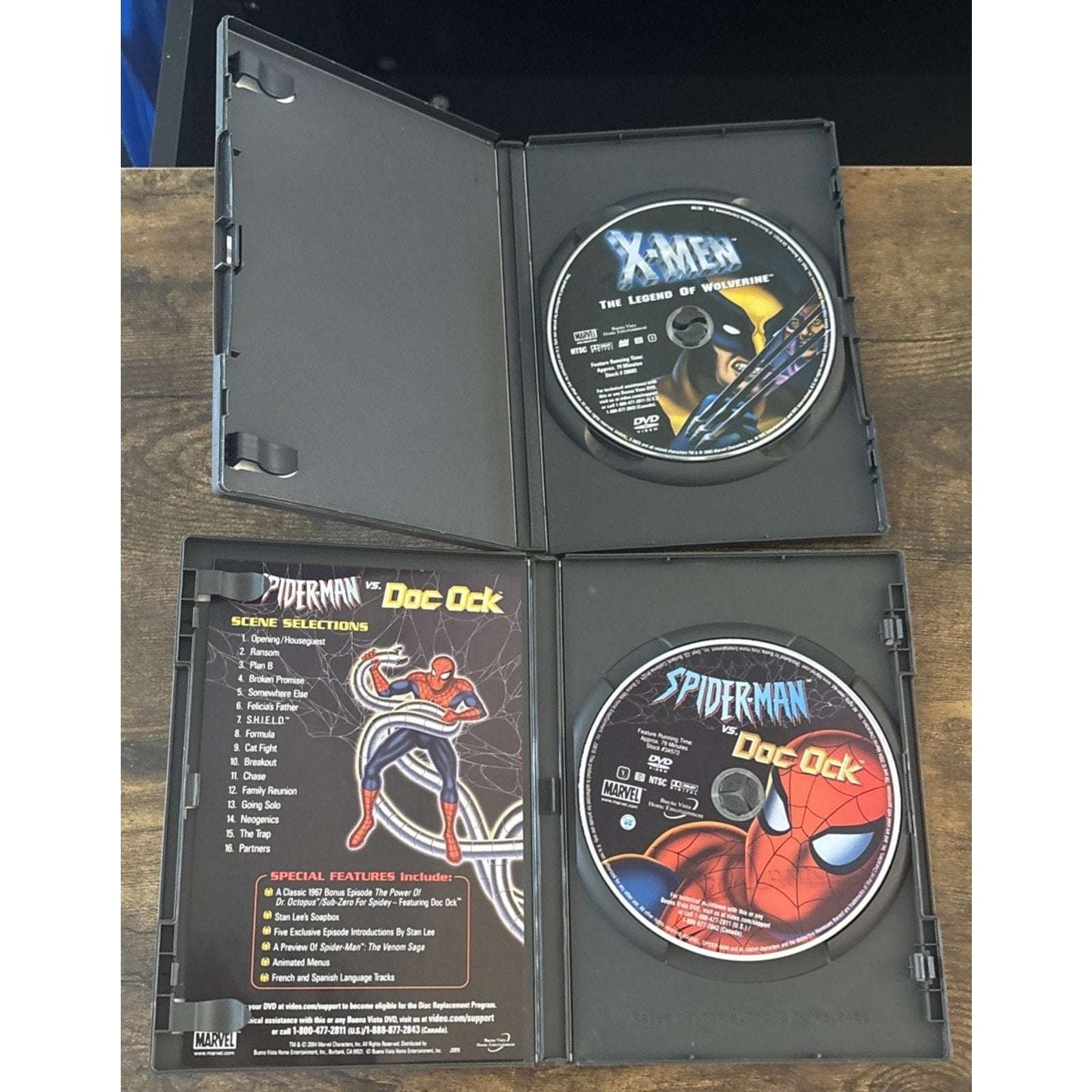 Spider-Man vs. Doc Ock (DVD, 2004) & X-Men The Legend of Wolverine (DVD, 2003)