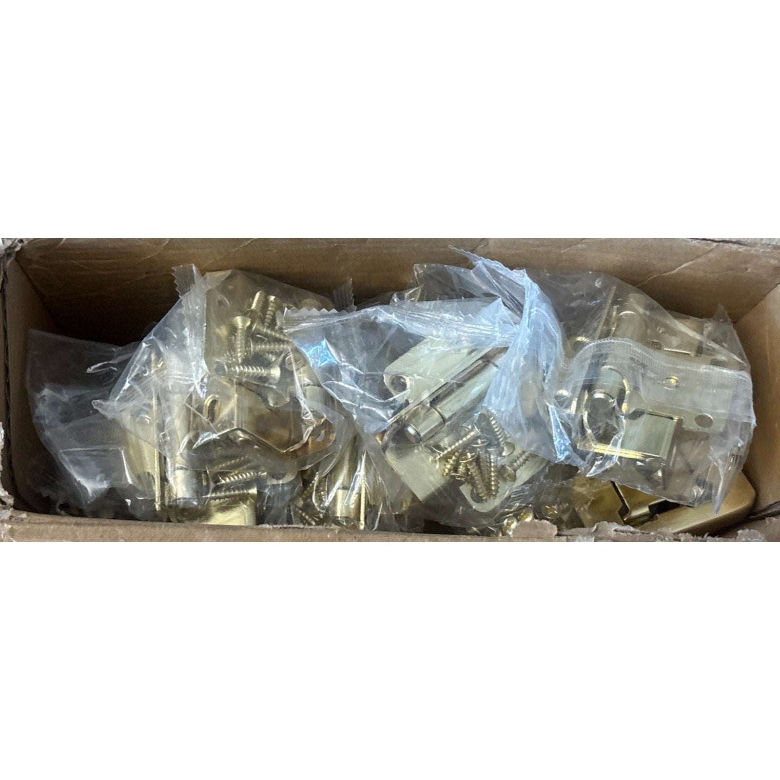 Donanim 1/2 Overlay Semi Wrap Self Closing Cabinet Hinges Brass Gold 28 Pair/56