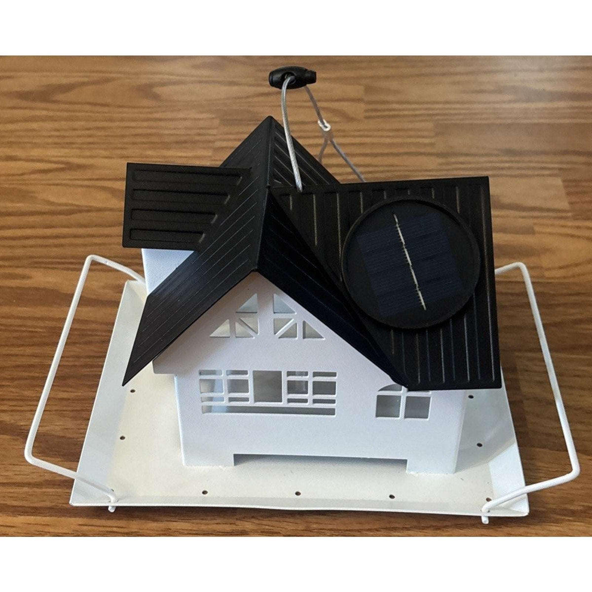 Solar Bird Feeder House Waterproof Hanging All Metal Wild Bird Outdoor Feeder