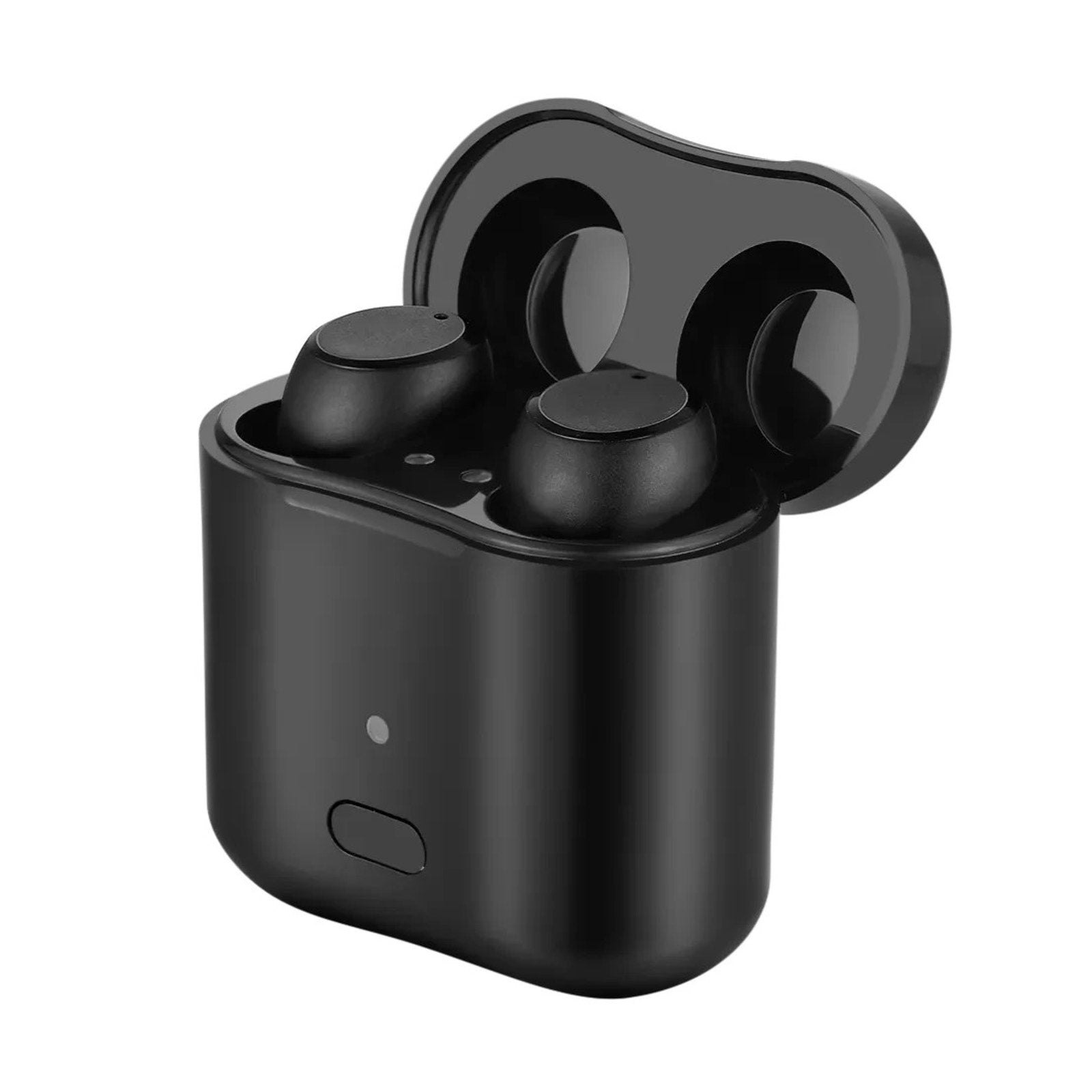 NewSound Mini Rechargeable ITE Hearing Aid, Black, Charging Case for L/R