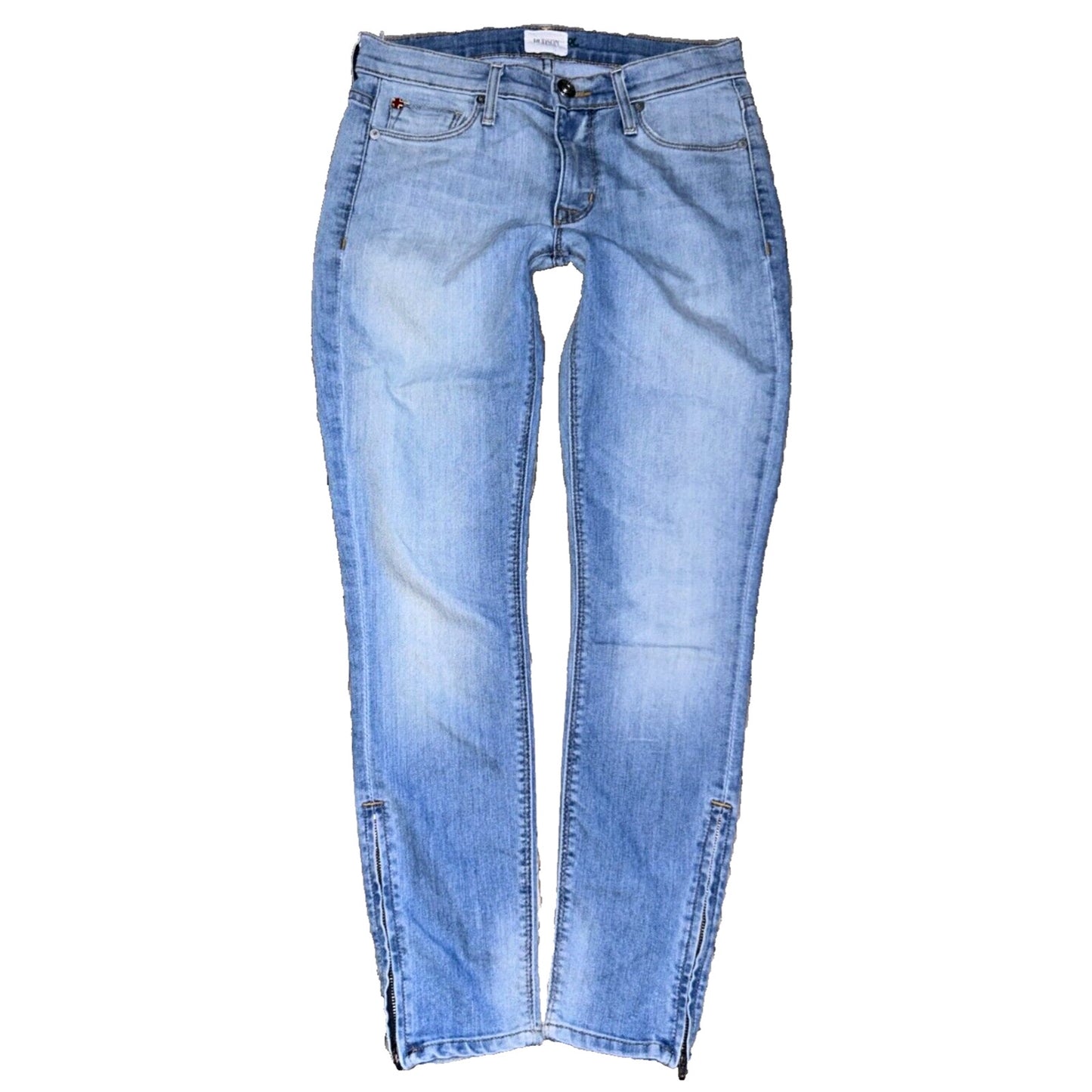 Hudson NICO Mid Crop w/ Zippers Skinny Leg Stretch Jeans Size 24