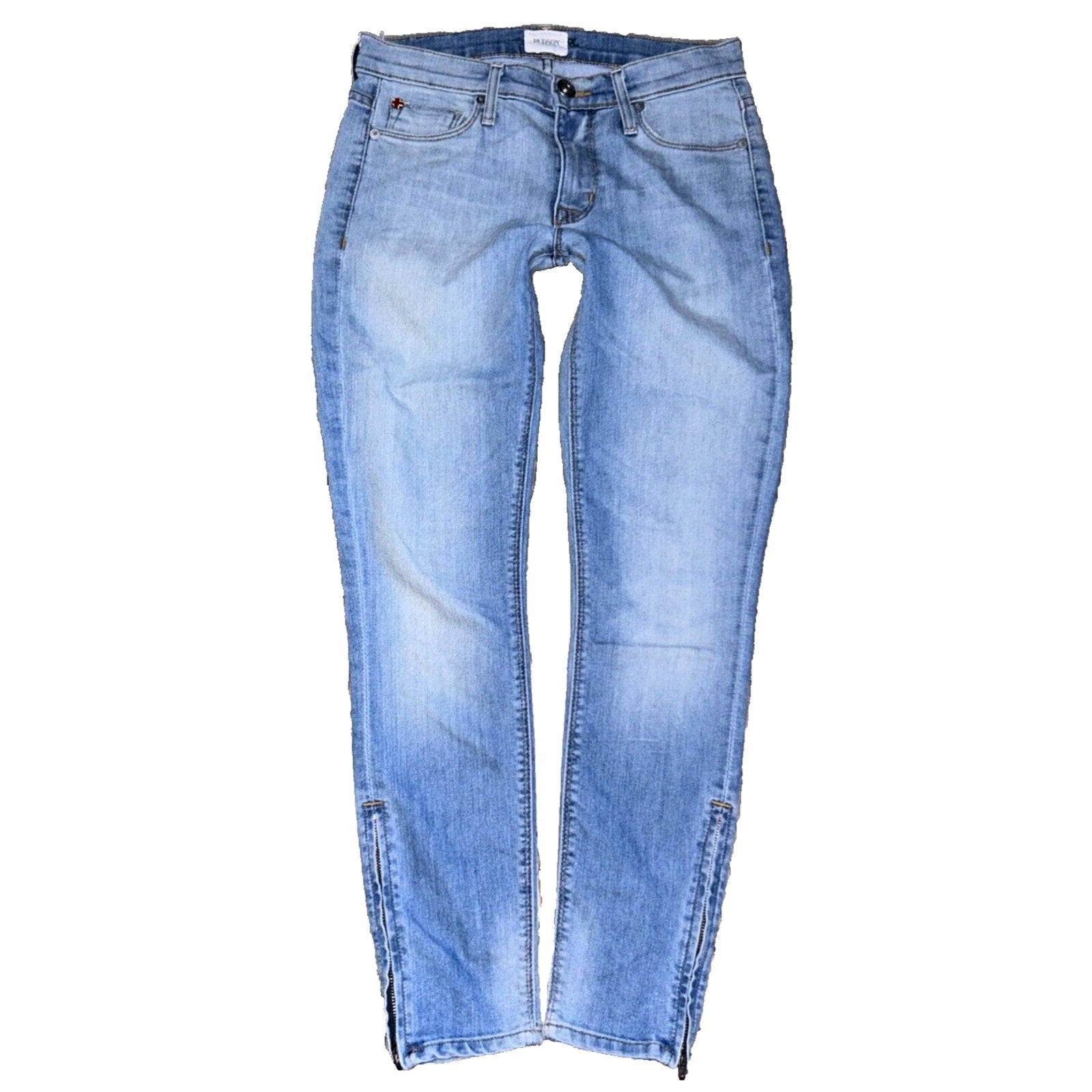 Hudson NICO Mid Crop w/ Zippers Skinny Leg Stretch Jeans Size 24