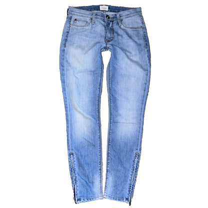 Hudson NICO Mid Crop w/ Zippers Skinny Leg Stretch Jeans Size 24