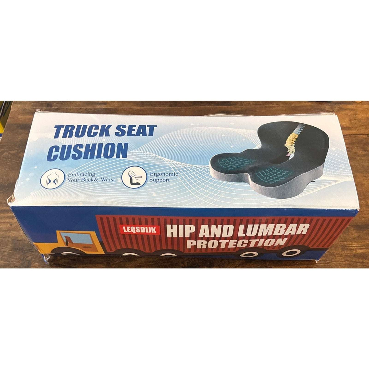 Ergonomic Semi Truck Trucker Seat Cushion for Long Sitting with Lumbar Support