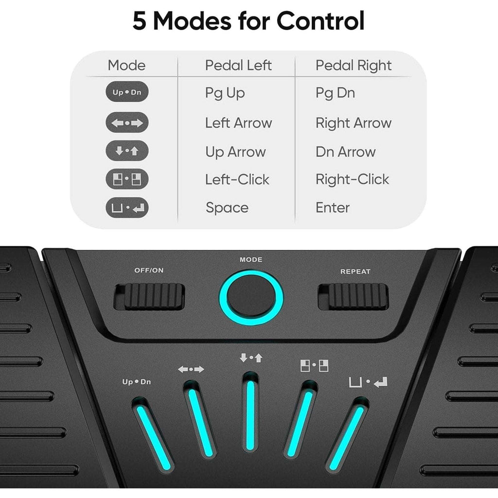 Wireless Bluetooth Page Turner Foot Pedal Musical Instruments iPad Phones Tablet