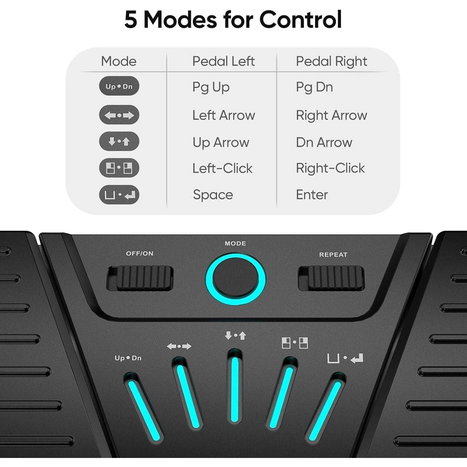 Wireless Bluetooth Page Turner Foot Pedal Musical Instruments iPad Phones Tablet