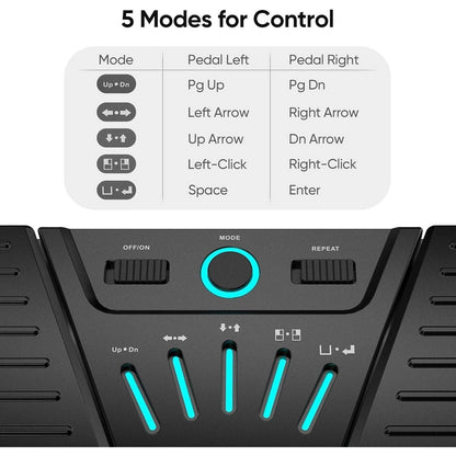 Wireless Bluetooth Page Turner Foot Pedal Musical Instruments iPad Phones Tablet